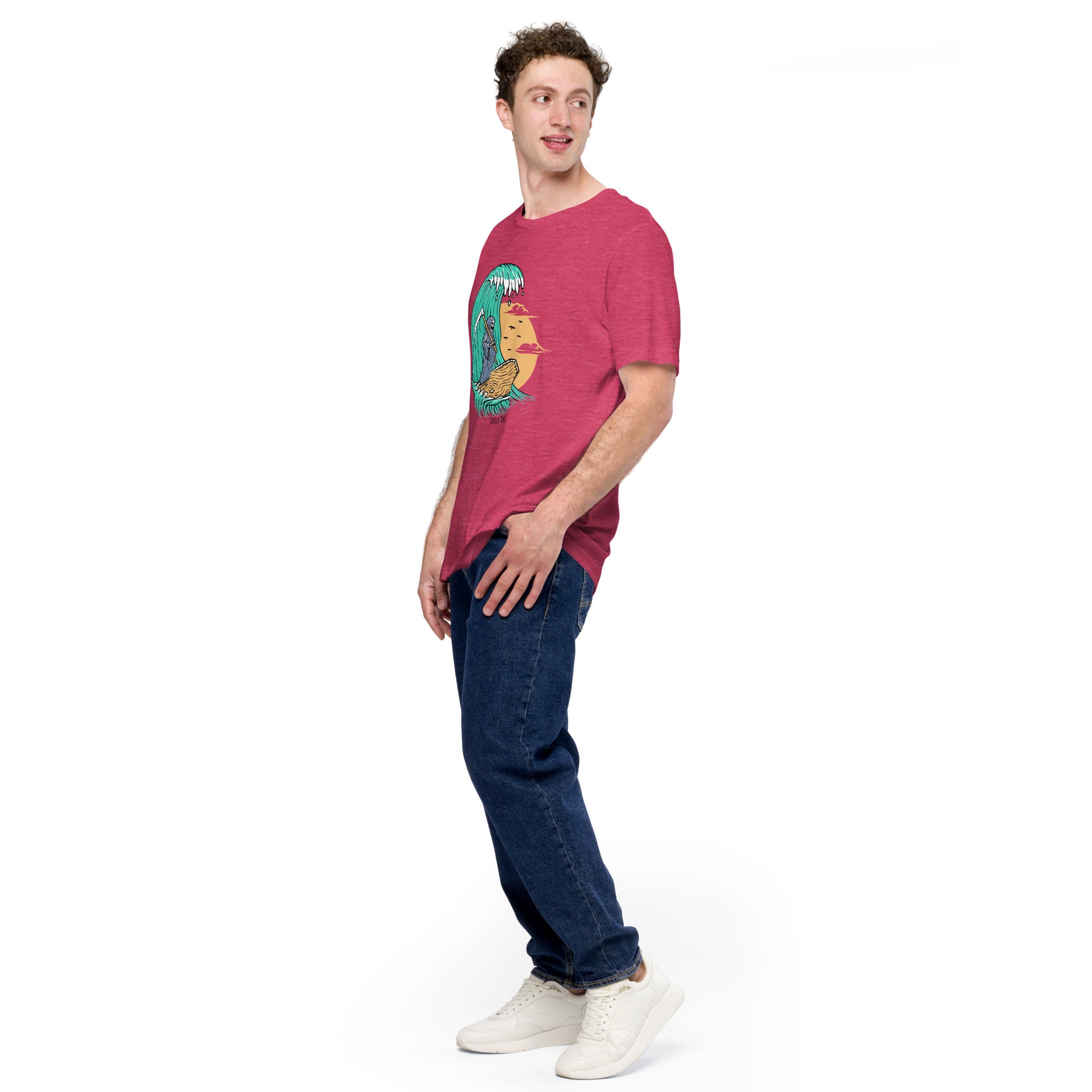 Men's Hang Dead heather raspberry t-shirt, tee, tee shirt