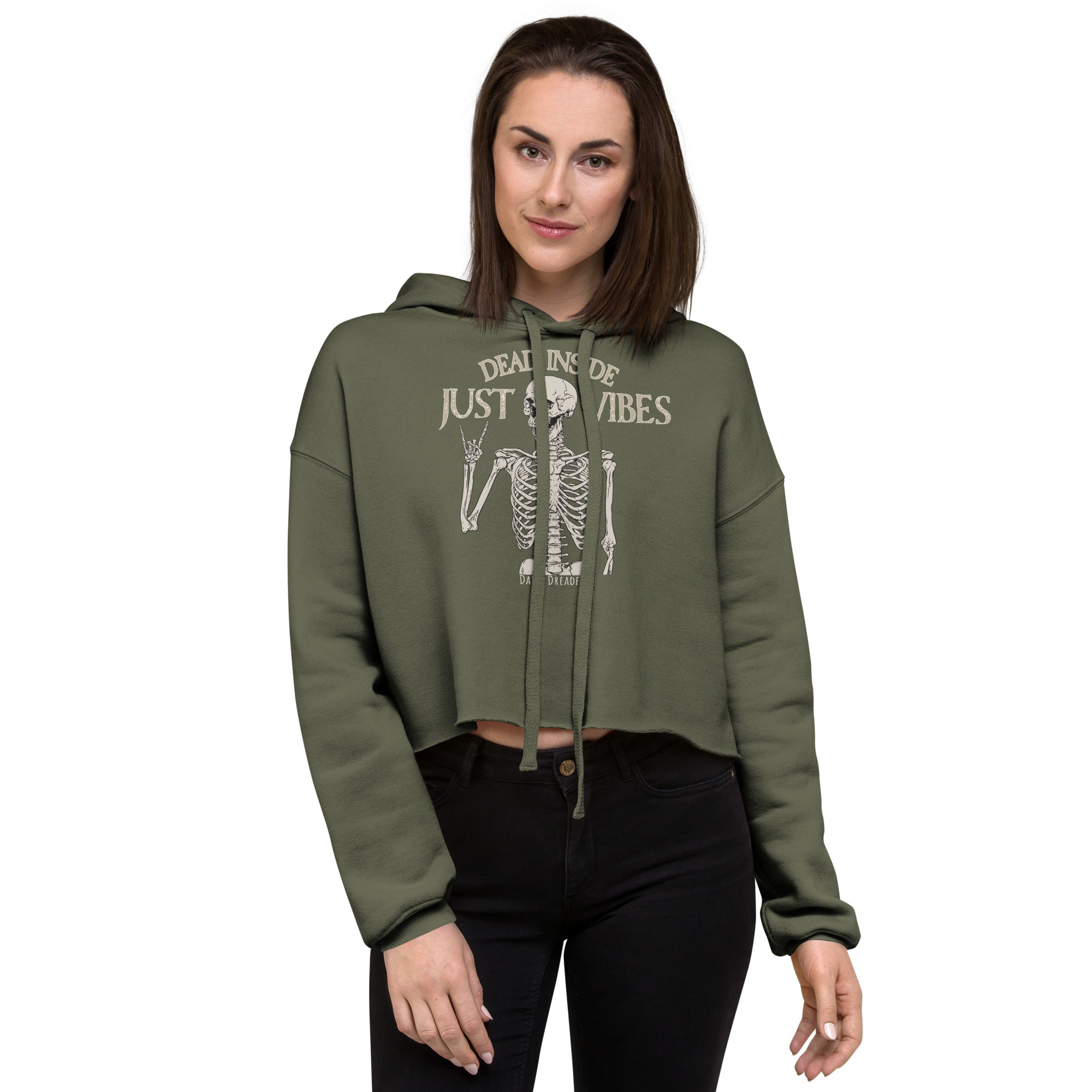 Skeleton best sale cropped hoodie